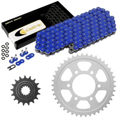 Blue O-Ring Drive Chain & Sprockets Kit for Kawasaki ZR1200 ZRX1200R 2001-2006 Foto 1 de 4
