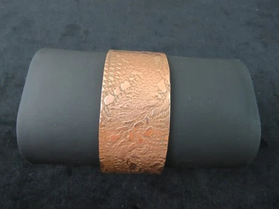 Artisan Stamped Copper Wide Cuff Bangle - Image 1 of 4