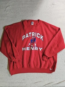 Felpa girocollo Russell Athletic vintage anni 80 made in USA Patriots uomo XXL - Foto 1 di 12
