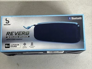 NEW BassJaxx REVERB Wireless Bluetooth Speaker BLACK/BLUE w/Cord Handle - Picture 1 of 2
