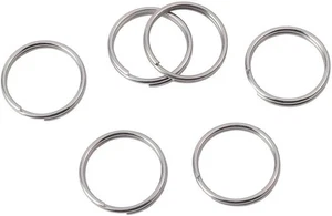 Llaveros divididos de 1/2 pulgada, mini anillos de acero inoxidable con etiqueta de perro, llavero pequeño - Imagen 1 de 2