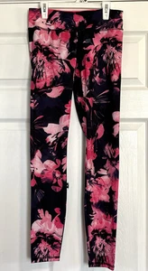 Energie Leggings Pants Womens Junior M Black Pink Stretch Workout Active Gym - Picture 1 of 11