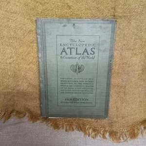 WOW!The New Encyclopedic Atlas & Gazetteer Of The World 1918 P.F. Collier & Son! - Imagen 1 de 4