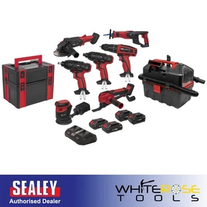 Sealey Cordless Tool Combo SV20 Series 8 x 20V 4 Batteries - Picture 1 of 12