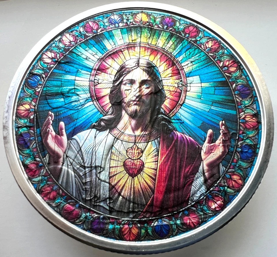 Jesus Christ Christian 5oz Silver Eagle Pure .999 Silver (Heavy) Coin - Image 1 of 3