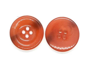3 Stück 4-Loch Mantel Caban Knöpfe Farbe Carneol rot aus Kunststoff 25mm (40") - Bild 1 von 1