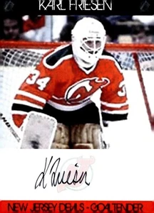 Karl Friesen - Signed Custom 2.5" x 3.5" New Jersey Devils Photo Card - Picture 1 of 2