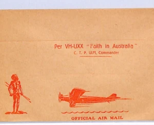 AUSTRALIA/NEW ZEALAND Air Mail *FAITH IN AUSTRALIA* FLIGHT Cover Unused XF81 - Picture 1 of 12