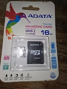 Adata Premier micro SDHC Card 16 GB with Adapter-UHS-I, Class 10 - Picture 1 of 2