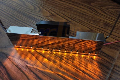 Aluminum chromium Front Bumper LED/yellow for 1/14 tamiya king grand hauler - Image 1 of 4