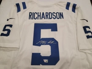 Indianapolis Colts ANTHONY RICHARDSON Signed Auto Football JERSEY WHITE COA - Picture 1 of 7