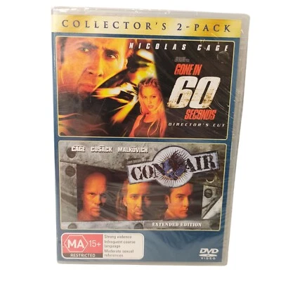 Gone In 60 Seconds Con Air DVD Action Crime Drama Chase Auto Theft R4 Brand New - image 1 of 4