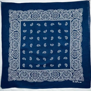 VTG FAST COLOR BANDANA HANDKERCHIEF NO ELEPHANT PAISLEY COTTON 21.5”SQ RN13960 - Picture 1 of 6