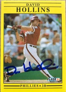 Dave Hollins Autographed 1991 Fleer #399 - Picture 1 of 1