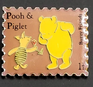 Vintage Classic Disney Pooh & Ferkel Buzzy Friends 1 1/2c Stempel Anstecknadel - Bild 1 von 5