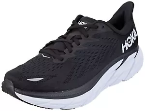 HOKA ONE ONE Men's Clifton 8 Running Shoes 0 14 Black White - Picture 1 of 7