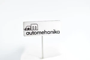 Vintage Automehanika Largest Automobile Aftermarket Car Parts Show Pin Badge - Picture 1 of 3