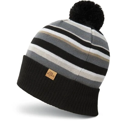 Dakine Lisa Mezcla de Lana Spacedye Tejido Vellón Forrado Pom Puño Gorro Negro Nuevo Foto 1 de 2