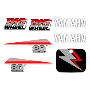 Gray & Red graphics kit fits Yamaha 1988 BW80 BIG WHEEL decals stickers BW 80 - Picture 1 of 3