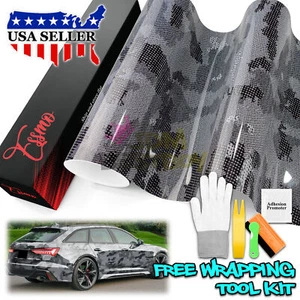 PET Camouflage Python Digital Gloss Nardo Gray Vehicle Vinyl Wrap Decal Sticker - Picture 1 of 13