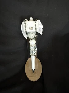 Beaded pen custom gifts basket fillers journal collect fancy purse pen white - Picture 1 of 2