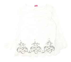 Together Women's White Tunic Blouse - Formal & Elegant - Picture 1 of 12