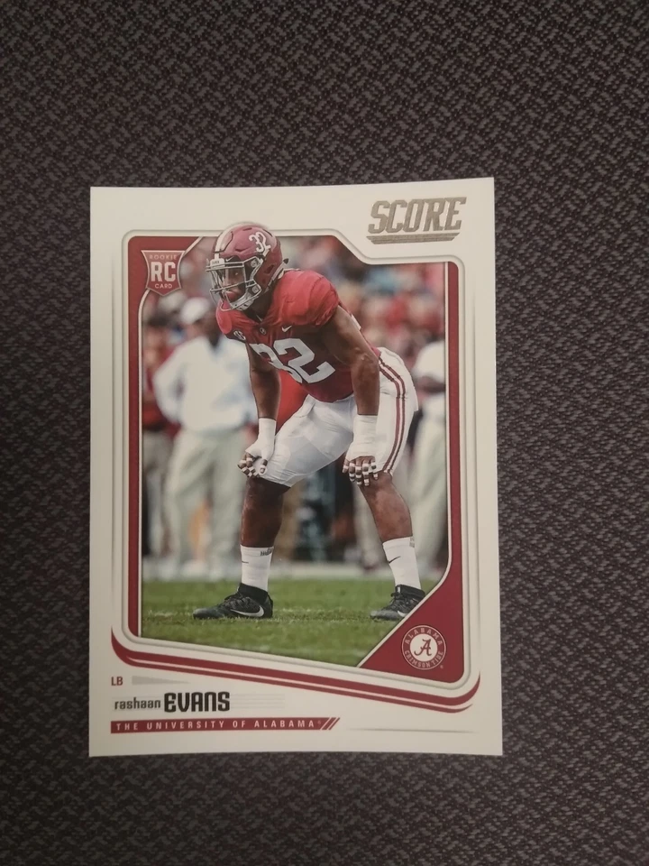 2018 Score...Rashaan Evans #345...Rookie...Alabama Crimson Tide  - Image 1 of 1