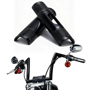 1'' to 1.25'' Motorcycle Handlebar Riser Adapter for Touring Dyna Softail Black - Picture 1 of 7