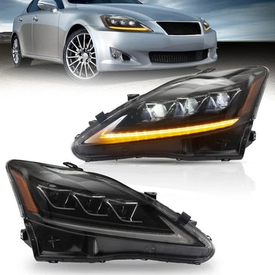 VLAND LED Scheinwerfer für Lexus IS250 IS350 IS200d IS F 2006-2014 Gelb Blinker - Bild 1 von 4