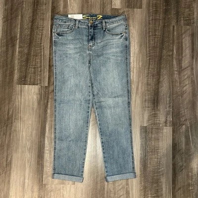 Pantalones de mezclilla Seven7 Weekend Easy Fit puño enrollado novio rebelde - 4 Foto 1 de 4