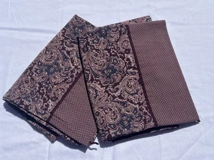 Vintage Westpoint Stevens Paisley 2er Set Standard Kissenbezüge Burgund Blau - Bild 1 von 5