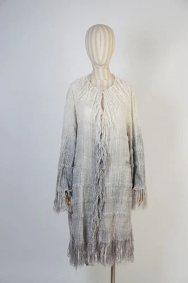 Abrigo Cárdigan Avant Toi XL Longline Flecos Italia Lino Algodón Cachemira Ombre XL Foto 1 de 4