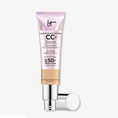 IT Cosmetics CC+ Cream Illumination Foundation SPF 50 Med/Tan 1.08oz Exp 2/22 - Image 1 of 4