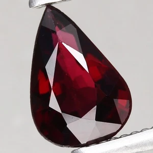 0.48ct Pear 6.8x4.6mm Natural Unheated Pinkish Red Rubellite Tourmaline Mozambiq - Picture 1 of 4