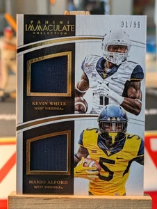 2015 Panini Immaculate Jerseys Gold Kevin White Mario Alford /99 - Picture 1 of 2