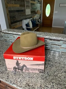 Vtg Stetson Cowboy Hat Westerner The Silver Spur 3X Beaver Brown 6 7/8 w box - Picture 1 of 10