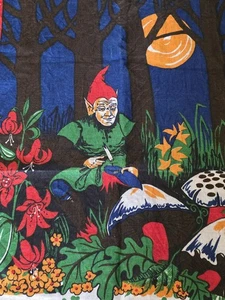 ASCIUGAMANO DA TÈ IRLANDESE TUTTO PURO LINO IRLANDA LEPRAUCHAUN FUNGO CALZOLAIO 19 X 30" - Foto 1 di 5