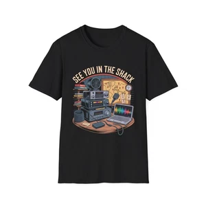 Ham Amateur Radio T-Shirt Tshirt Shack Unisex Softstyle - Picture 1 of 117