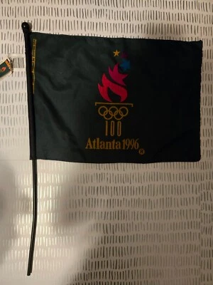 OLYMPIC GAMES ATLANTA 1996 FLAG -   EMERSON AUTHENTIC VINTAGE OLYMPIC - Image 1 of 3