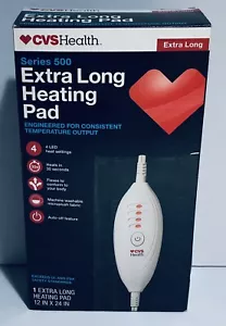 CVS Series 500 Extra Long Heating Pad For Pain Relief LED 4 Settings 12"x24" NEW - Picture 1 of 10