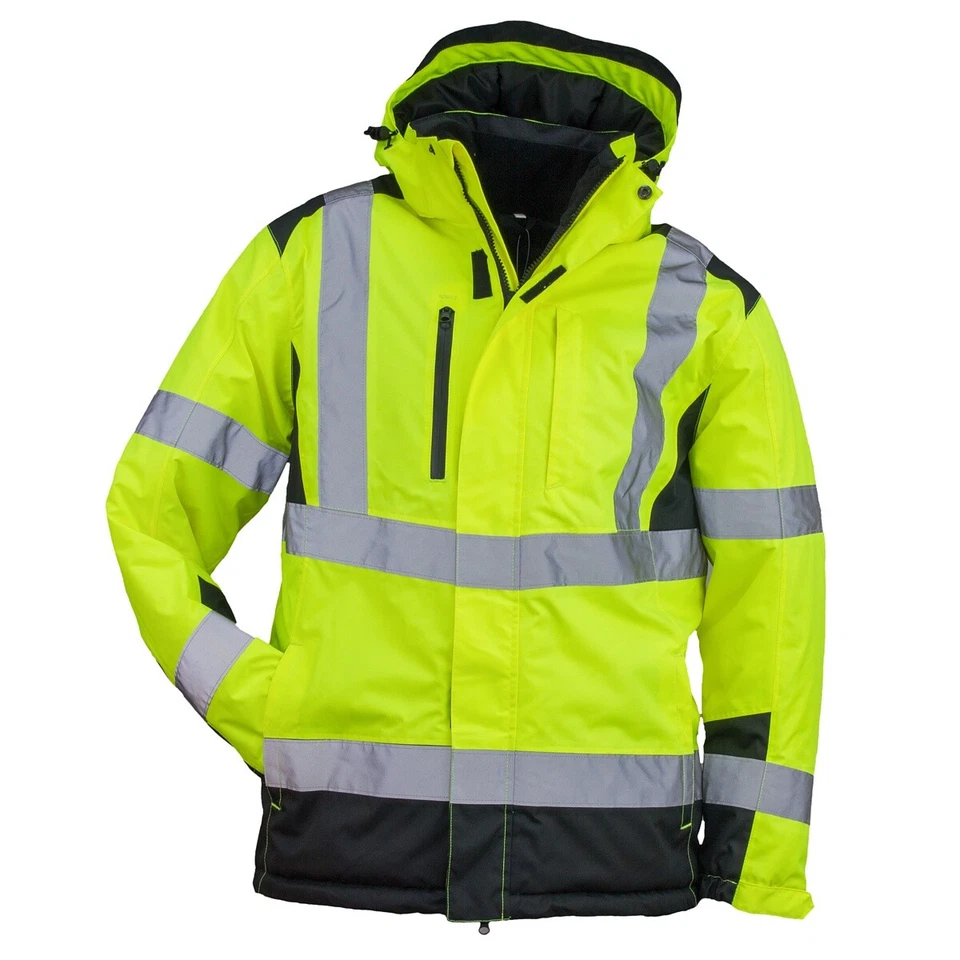 Arbeitsjacke Warnjacke Winterjacke URG-HV-LX491 GELB Sicherheitsjacke gefüttert