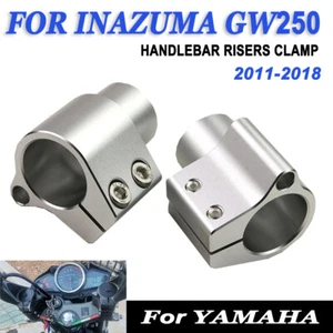 HandleBar Risers Mount Clamp Adapter Silver For SUZUKI GW250 INAZUMA GW250 - Imagen 1 de 5