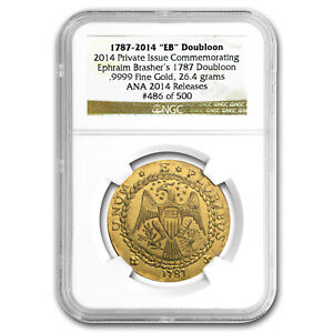1787-2014 "EB" Brasher Doubloon Commemorative (NGC, .9999 Fine) - SKU #89409