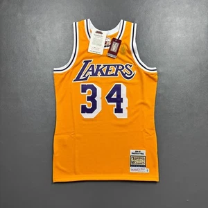 100% Authentic Shaquille O'Neal Mitchell Ness 96 97 Lakers Jersey Size 40 M kobe - Picture 1 of 6