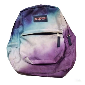 Vtg Jansport High Stakes Backpack Tye Dyed  2 compartments  Blue Pink Purple - Picture 1 of 8
