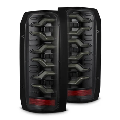 Fit 1987-1996 Ford F150 F250 F350/Bronco LUXX-Series LED Tail Lights Alpha-Black - Image 1 of 4