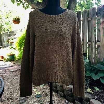 Sanctuary Women's Brown Olive Green Popcorn Knit Sweater Sz M - Image 1 of 4