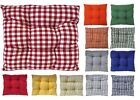 Seat Pad Dining Room Garden Kitchen Chair Seat Cushions Tie On,Plain or Gingham