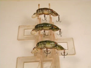 3 Rebel Teeny Wee Crawfish Green Brown rattle crankbait lure - Afbeelding 1 van 3