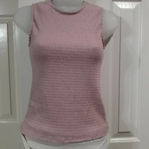 New "On A Whim" Womens Sleeveless Casual Lilac Knit Top high Neck Tank Sz Small - Picture 1 of 6